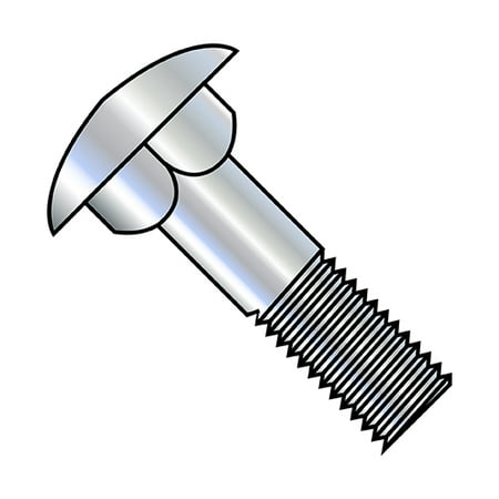 

5/16-18X8 Carriage Bolt Partially Threaded 6 Thread Under Sized Body Zinc (Pack Qty 100) BC-31128C