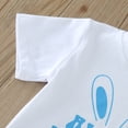 thumbnail image 2 of Gerichy Toddler Boys Clothes Toddler Boys Summer 2PCS Outfits Letter Print Short Sleeve Shirt Top Shorts Set Outfit Embroidered T Shirt Shorts Set Cartoon Rabbit Printed Pullover Pants Outfits, 2 of 8