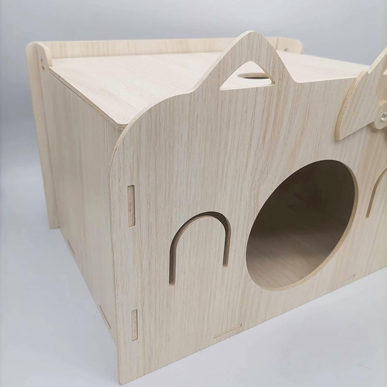 Fzaqwen Hamster Hideout House Cage Accessory Guinea Pig Hiding Room Hideaway Landscaping