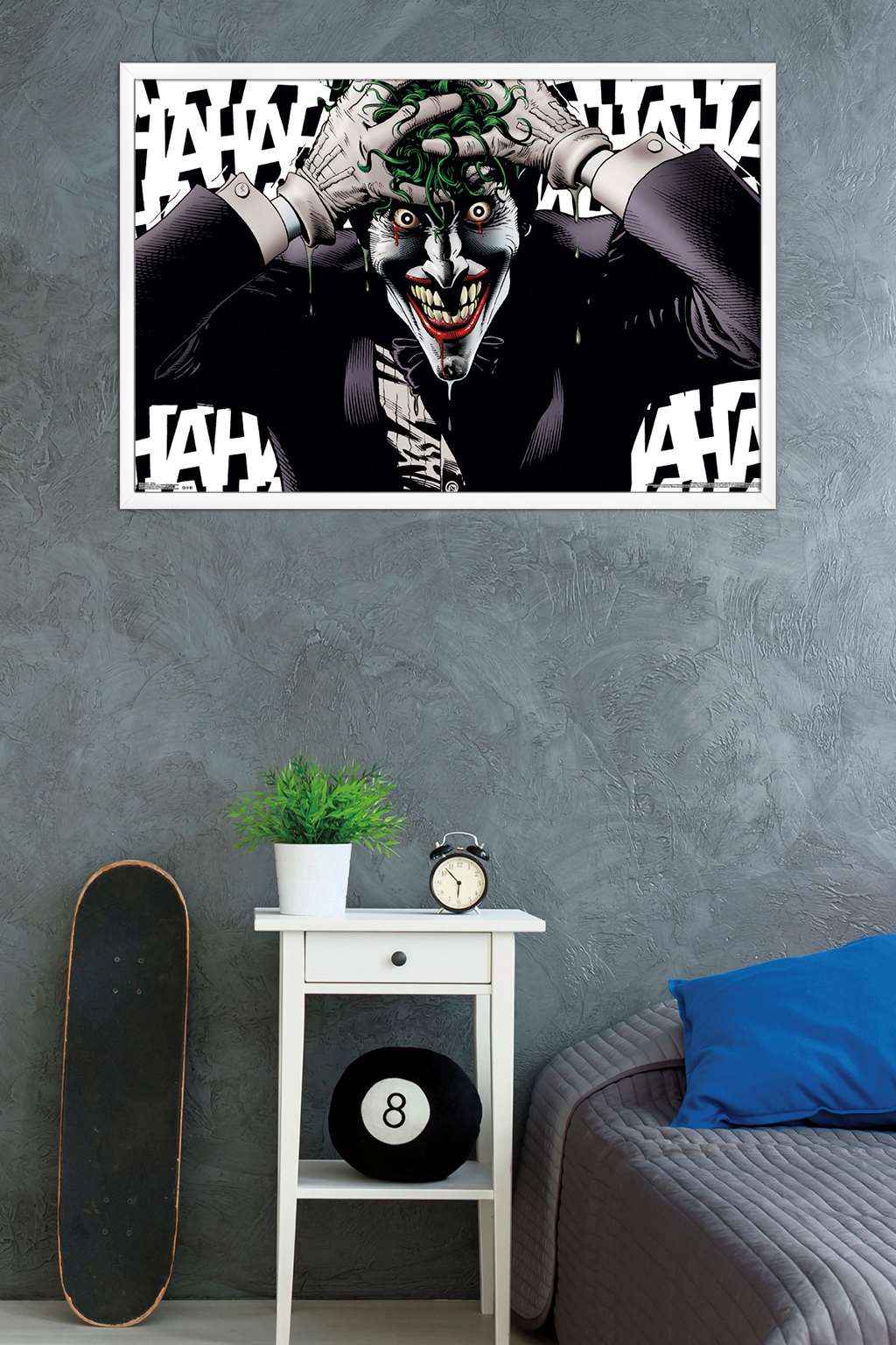 DC Comics - The Joker - Crazy Wall Poster, 22.375" x 34", Framed
