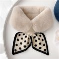 thumbnail image 2 of AWZXDE Winter Women Knitted Pattern Collar Warm Scarf Stylish Versatile Neck Warmer Khaki, 2 of 4