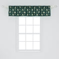 thumbnail image 2 of Ambesonne Kites Window Valance, Ornamental Kites Background Air Toy Hovering in Wind Illustration, Curtain Valance for Kitchen Bedroom Decor with Rod Pocket, 54" X 12", Hunter Green Pale Yellow, 2 of 3