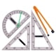 thumbnail image 1 of Reglas de geometría matemática grandes, juego de herramientas para enseñar matemáticas geométricas, suministros didácticos para 4 PIEZAS, 1 of 7