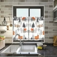thumbnail image 4 of Yayeee Kitchen Curtains Tier Pair Light Filtering 27"x36" Rod Pocket Short Cafe Window Panel, Beige Snow Houses, 4 of 6