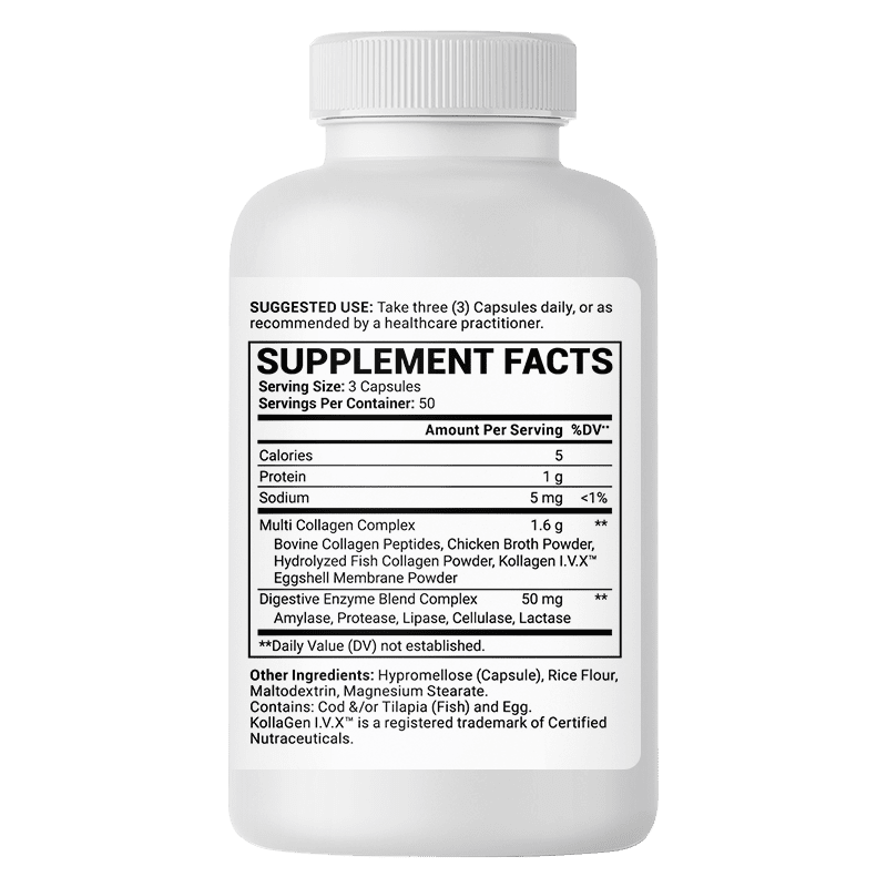 Oppuland Gold Ultra Collagen – Types I, II, III, IV, V – 150 Capsules | Multi Collagen Complex with Kollagen I.V.X™ | Hair, Skin, Nails, Joints & Digestion Support Supplement