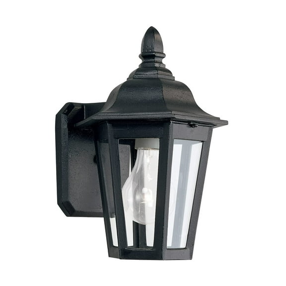 Sea Gull Lighting 8822-12 Brentwood 1-Light Outdoor Wall Lantern in Black