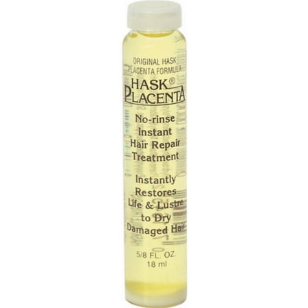 Hask Placenta No-Rinse Instant Hair Repair Treatment 0.625 oz (Pack of 2)