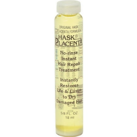 6 Pack - Hask Placenta No-Rinse Instant Hair Repair Treatment 0.625
