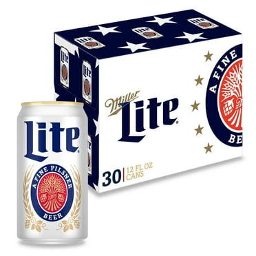 Miller Lite Beer, 30 Pack, 12 fl oz Aluminum Cans, 4.2% ABV, Domestic Lager
