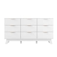 thumbnail image 4 of S-HOME Modern 57 Inch Dresser in Natural Oak Finish with 9 Drawers and Metal Handles Perfect Storage Organizer, 4 of 10