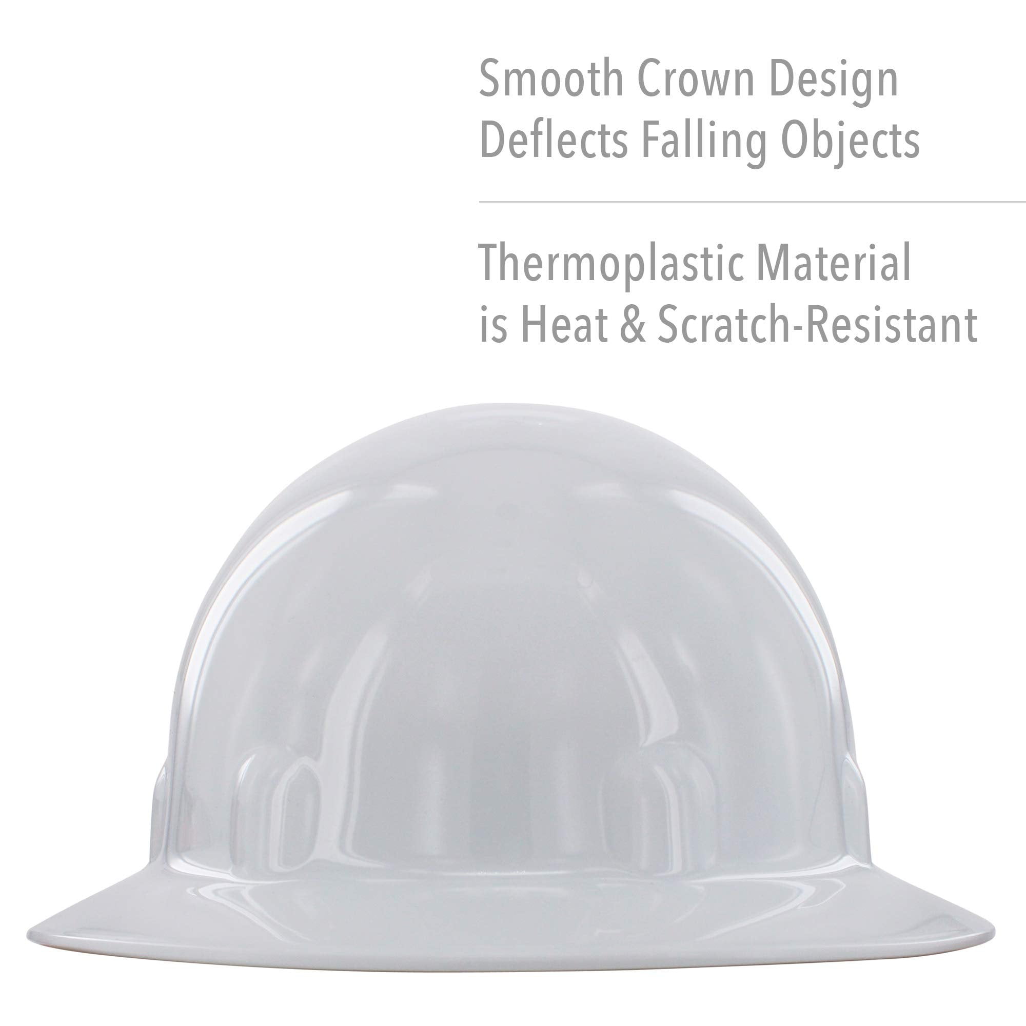 FIBRE-METAL Honeywell Home by Honeywell SuperEight Thermoplastic Full Brim Hard Hat with 8-Point Ratchet Suspension, Orange
