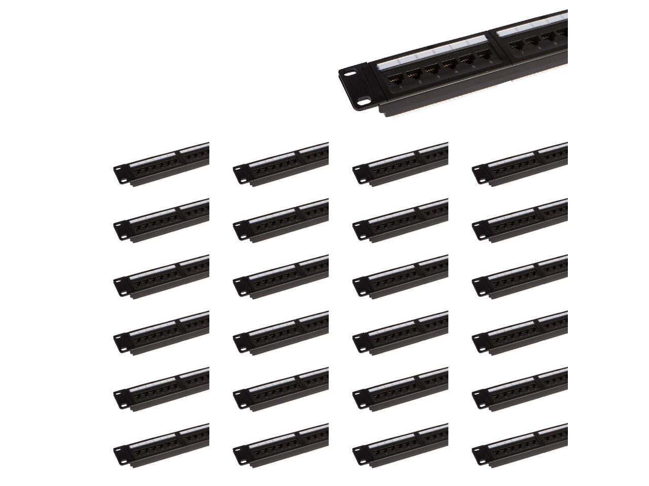 10, 24 Port Buyers Point 24 Port Cat6 Patch Panel with Punch Down Tool and Cable Management System 