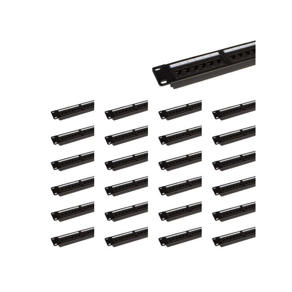 Buyer's Point 24 Port Cat6 Patch Panel with Punch Down Tool and Cable Management System Pack of 25