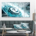 thumbnail image 1 of Blue Fractal Flying Saucer - Floral Canvas Art Print, 1 of 3
