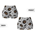thumbnail image 6 of Athletic Shorts for Women, halloween pumpkins bat Seam Womens Shorts High Waisted Sport Running Workout Gym, 6 of 8
