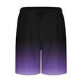 thumbnail image 5 of Mens Wide Leg Shorts with Pockets and Drawstring Elastic Waist Casual Gradient Printed Relaxed Pull-On Breathable Loungewear Pajama Beach Short, 5 of 5