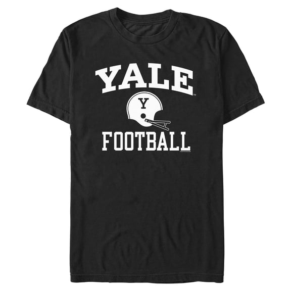Mens Yale University Football Helmet Logo T Shirt