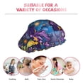 thumbnail image 6 of Kdxio Cosmic Purple Irises Print Shower Cap for Women,Elastic and Reusable,Double Waterproof Layers Bathing Hat, 6 of 6