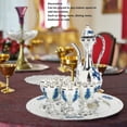 thumbnail image 4 of Exquisite Vintage Retro 6 Glass Alloy Wine Set with Pot Tray for Home Party Wedding, 4 of 8
