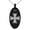 Black, variant on Stainless Steel Pattee Iron Cross Engraved Small Oval Charm Pendant Necklace