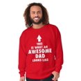 thumbnail image 2 of Cool What an Awesome Dad Looks Like Men's Crewneck Sweatshirt Brisco Brands M, 2 of 6