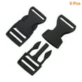 thumbnail image 3 of Uxcell 6Pack 3/4" Plastic Dual Adjustable Side Release Buckle for Backpack Strap Black, 3 of 6