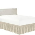 thumbnail image 1 of 100% Egyptian Cotton 1 PCs Wrap Around Bed Skirt 18 inches (Ivory,Cal-King), 1 of 5