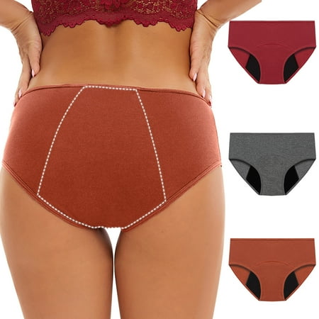New & Trending  Menstrual Panties  Leak Proof  Cotton  Women s  Men s  Physiological Underwear  Breathable  Comfortable  Undergarments  Period Protection  Plus Size Pants for Curvy Women | Orange XL