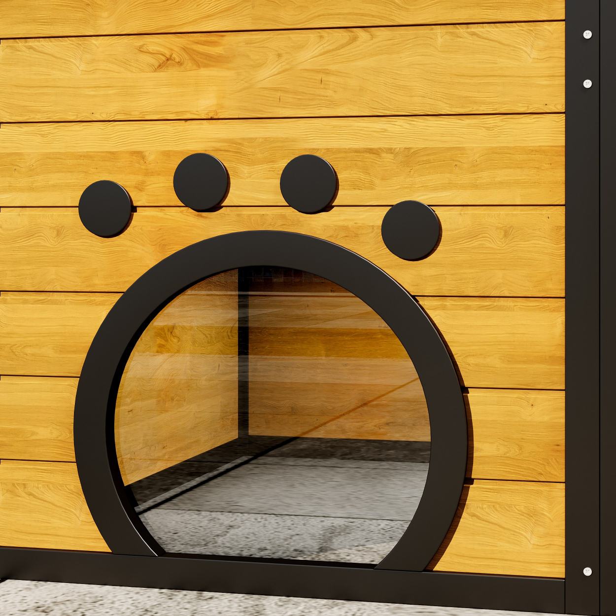 Large Cat Catio, 4 Tiers Cat Enclosure for Outdoor, Wooden Cat House Weatherproof Attached to Window for Multiple Cats with Platforms and Resting Rooms
