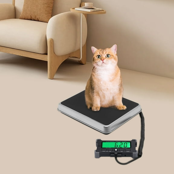 Mail Parcel Scale 440.92lbs Postal Scale with Backlit Lcd Display and High Accuracy Sensor 12.44*9.84*1.95in for Shipping Packages in Small Business and Commercial Use