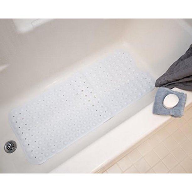 Ginsey Home Solutions Deluxe Vinyl Bath Mat, White