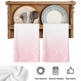 thumbnail image 5 of Pink Geometric Kitchen Towels Set of 4, Modern White Stripe Abstract Distortion Art Absorbent Dish Towels for Kitchen, Microfiber Hand Towel, Quick Drying Tea Towel for Cleaning Decorative Dishcloths, 5 of 7