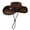 Brown, variant on Unisex Straw Weave Bucket Hat, Adjustable Drawstring Breathable Cap, All Season Lightweight Outdoor Casual Travel Headwear