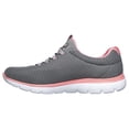 thumbnail image 3 of Tenis SKECHERS Mujer Wide Fit Transpirables gris 24, 3 of 6