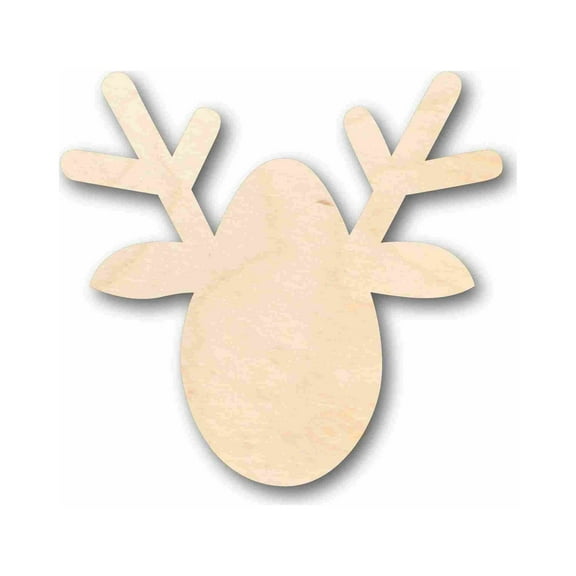 Unfinished Wood Christmas Reindeer Ornament Silhouette - Craft- up to 46" DIY 20" / 1/8"