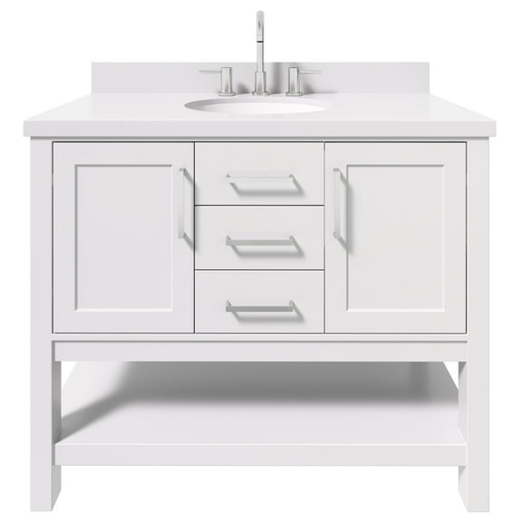 Ariel R043swqovo Bayhill 42" Free Standing Single Basin Vanity Set - White