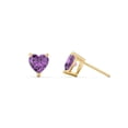 thumbnail image 2 of Heart Birthstone Stud Earrings, 2 of 4