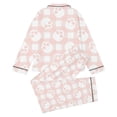 thumbnail image 4 of Gunia Teen Girls Halloween Pajamas 2 Piece Button Up Long Sleeve Tops With Pants Nightwear Pjs Loungewear Pink 11-12 Years, 4 of 5
