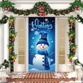 thumbnail image 5 of PuSpu Christmas Snowman Door Cover - Polyester Multicolor Holiday Decoration (90x200cm) for Door & Wall Festive Ambience‌, 5 of 6