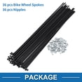 thumbnail image 4 of Rayos de bicicleta Unique Bargains 12G, rayos de rueda de bicicleta de acero al carbono negro, 1 juego, negro-215mm, 4 of 7