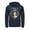 Navy Blue, variant on Men's Aladdin Jasmine Ornate Frame  Pull Over Hoodie Black Small