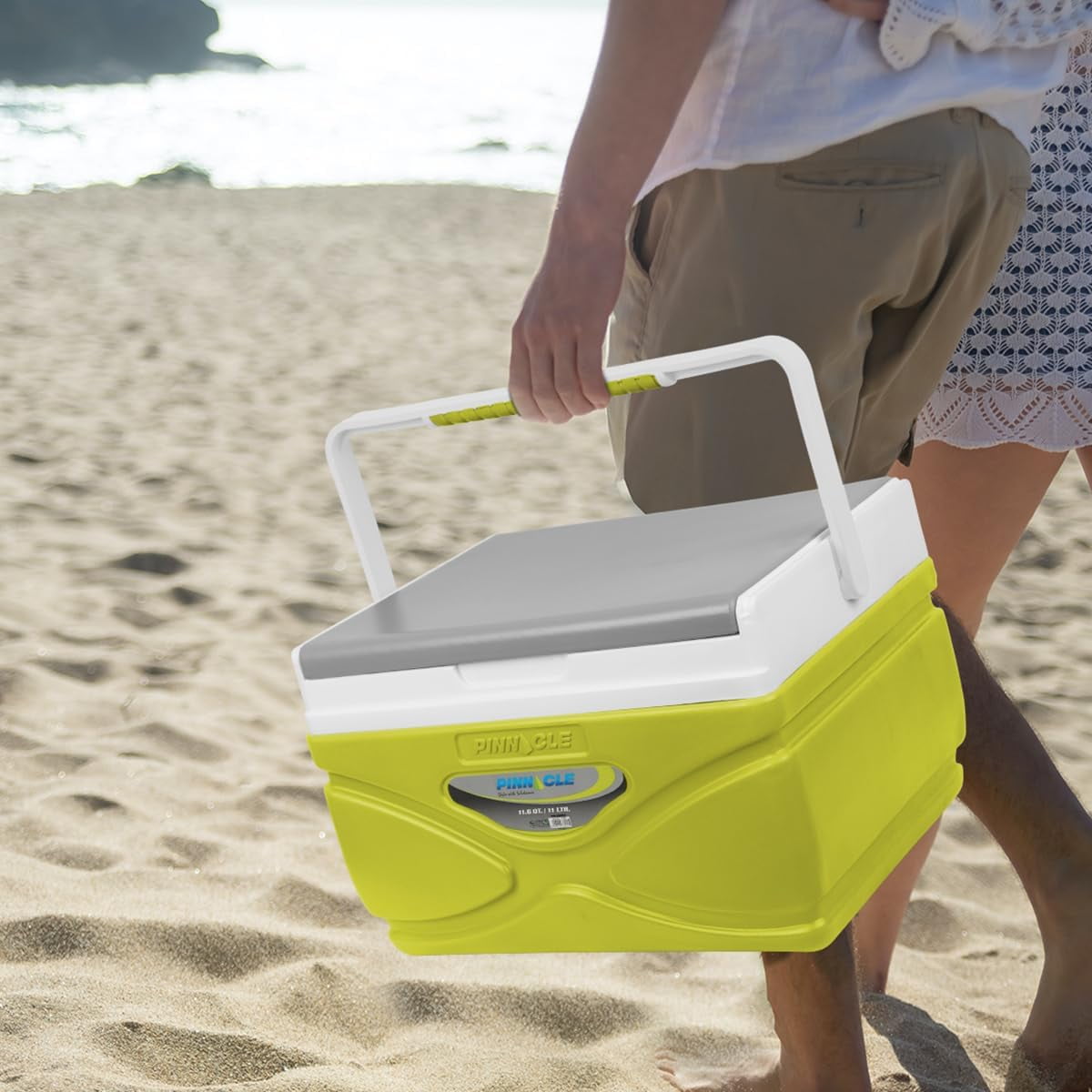 Pinnacle Portable Picnic Cooler 4.5 L Hard Insulated Coolbox with Handle – Green