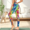 thumbnail image 3 of Renewold Colorful Tie-dye Leggings with Pockets for Women Ladies Athletic Pants Compression Leggings High Waisted Butt Lifting Printed Leggings Womens Preppy Leggings, 3XL, 3 of 8