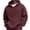 131#Wine, variant on Fleece Hoodie Mens Baggy Thick Casual Mens Sweatshirt Ribbed Cuffs Drawstring Hood with Pocket Purple L