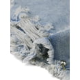 thumbnail image 6 of DARING DIVA Women's Rocker Party Rhinestones Denim Jacket S Light Blue, 6 of 6