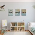thumbnail image 3 of Bird Canvas Wall Art for Bedroom 12 x 16 3 Pieces Rustic Wall Decor Animal Picture Framed Artwork Vintage Theme Prints Paintings Ready to Hang for Home Bathroom Kitchen Office ons, 3 of 6