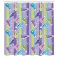 thumbnail image 3 of Ambesonne Retro Shower Curtain, Sneakers Stripes Youth, 69"Wx70"L, Multicolor, 3 of 3