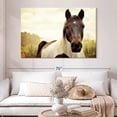 thumbnail image 2 of Elephant Stock Horse Pasture Wall Art - Horizontal Canvas Wall Art - Living Room Wall Decor - Photography Animal Canvas - Beige And Green Decor - 51" x 34", 2 of 8
