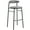 Charcoal, variant on LeisureMod Lume Series Modern Bar Stool Upholstered in Polyester Contemporary Accent Kitchen Counter Stool for Dining Room and Kitchen in White