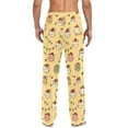 thumbnail image 4 of FORMRS Mens Pajama Pants with Pockets Cotton Sleepwear Lounge Bottoms Sizes S-2XL, Yellow Christmas Cat Pattern, 4 of 7